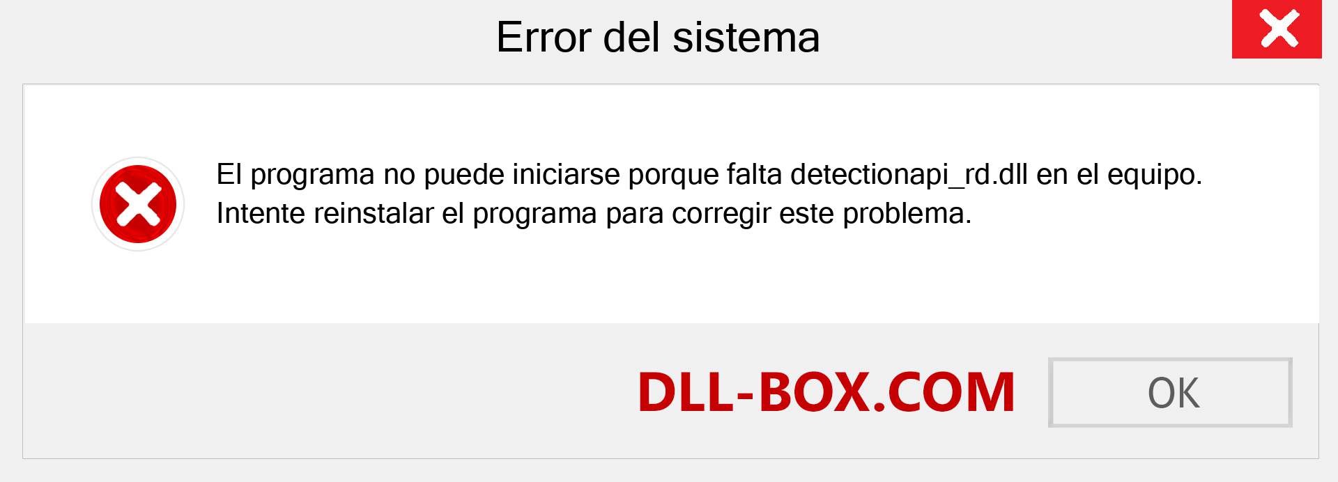 ¿Falta el archivo detectionapi_rd.dll ?. Descargar para Windows 7, 8, 10 - Corregir detectionapi_rd dll Missing Error en Windows, fotos, imágenes